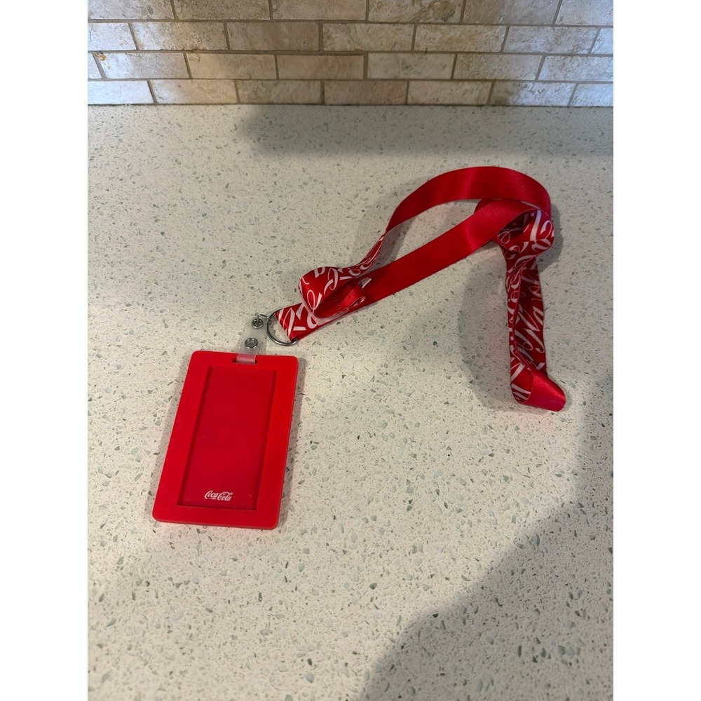 Coca Cola Lanyard With ID Badge Holder Red Coke Employee Convention Promo